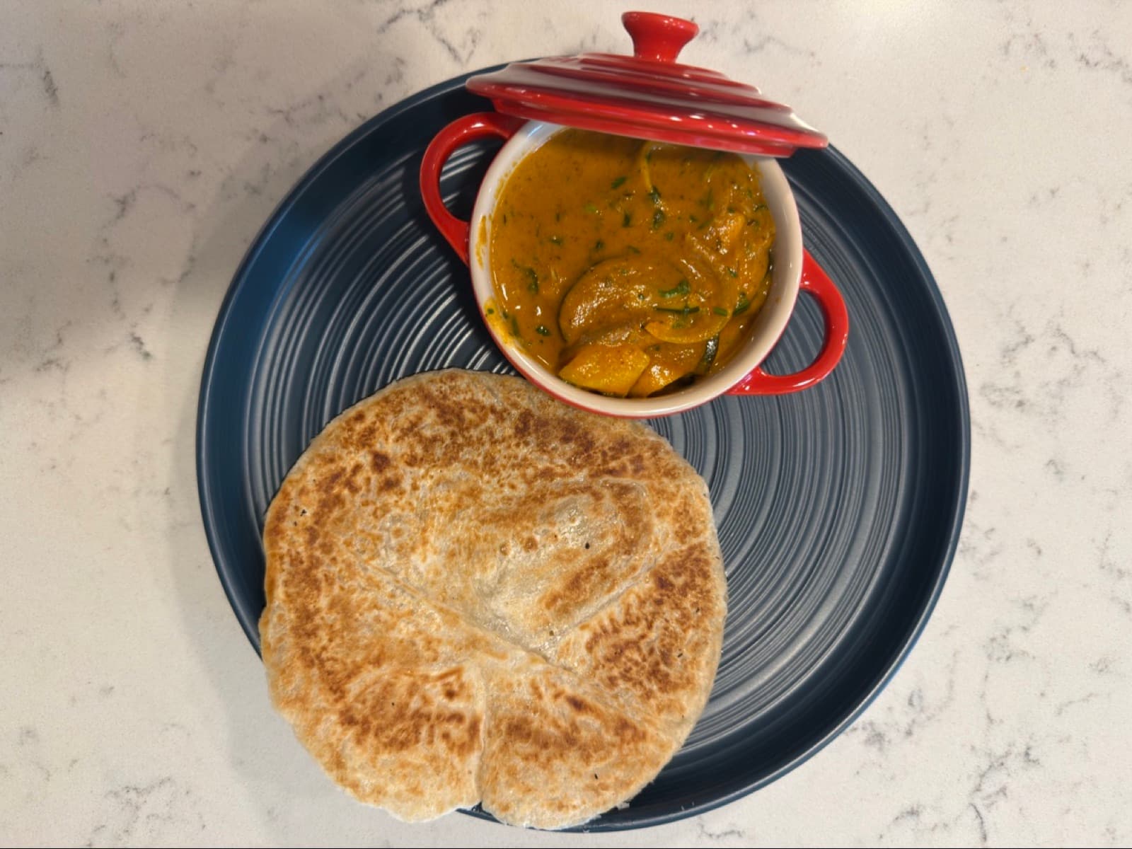 Goan coconut curry, made vegetarian