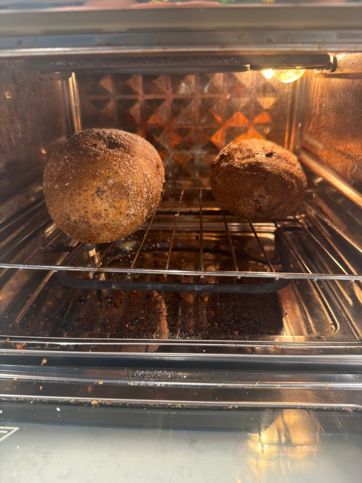 Loaded baked potato with black-eyed pea chili, step photo 1