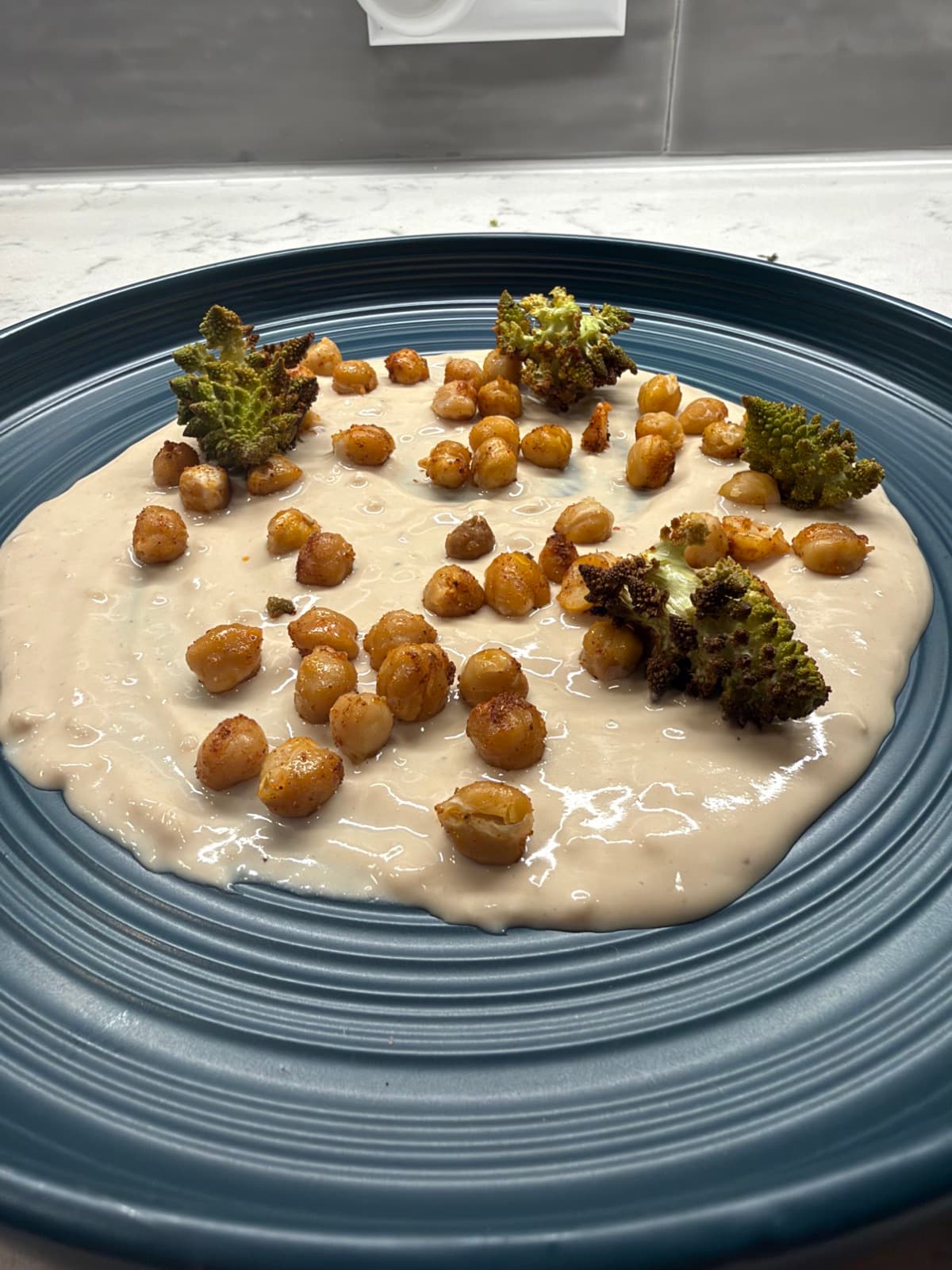Mediterranean romanesco plate, aka papdi chaat, step photo 3